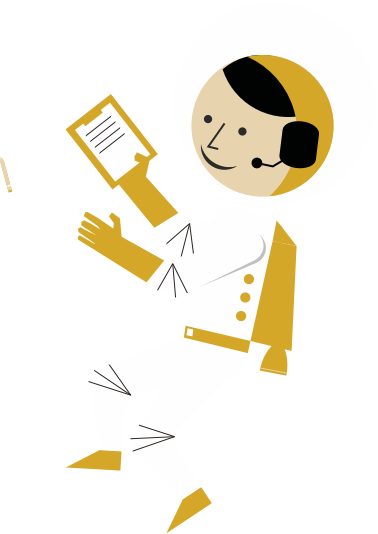 astonaut with clipboard